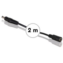 PSS6EDC2M verlengsnoer met DC voedingsconnectoren 2,1mm 2m zwart 