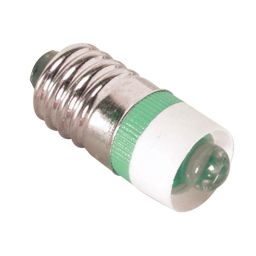 LED lamp met E10 fitting 5mm 12V groen 