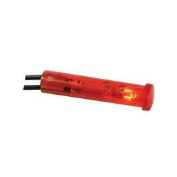 Ronde 7mm signaallamp - 12V - Rood 