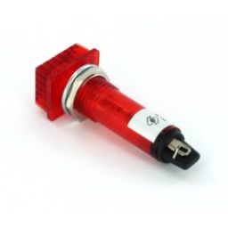 Neon signaallamp 16x13mm 220V Rood 