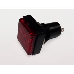 Neon signaallamp 23x23mm 220V rood ** 