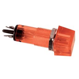 Vierkante controlelamp 230V 11,5x11,5mm rood