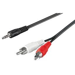 3,5mm stereo jack mannelijk <> 2x cinch mannelijk - 1 meter - LMR01 