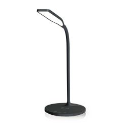Zwarte Led tafellamp met touch control en draadloze 15W Qi oplader 