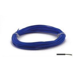 Soepele Montagedraad 10m blauw - 0,2mm² - 100% koper 