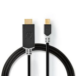 Mini Displayport <-> HDMI mannelijk - 2 meter - 48Gbps 