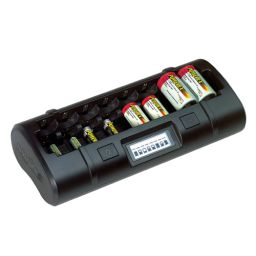 Professionele batterijlader - met 8 onafhankelijke laadstations 