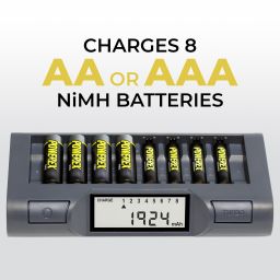Powerex MH-C940  - turbo lader / analyzer voor 8 AA/AAA batterijen 