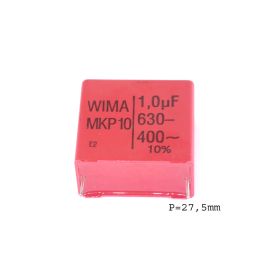 MKP capacitor 1 µF 630V 10% P27,5 