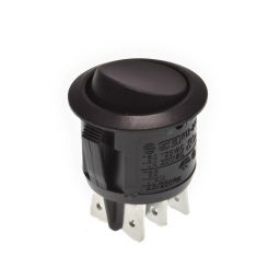 Dubbelpolige schakelaar Rond ON-ON 10A/250VAC DPDT 