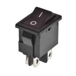 Dubbelpolige schakelaar zwart ON-OFF 10A/250VAC 