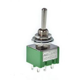 MS-550H Toggle Switch Dubbelp. ON-OFF-ON 3A-125V/1A-250V 