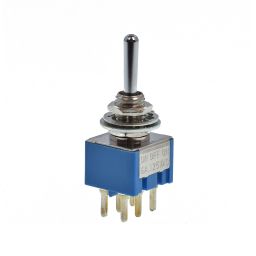 Toggle Switch Dubbelp. IB-PC ON-OFF-(ON) 6A-125V/3A-250V 