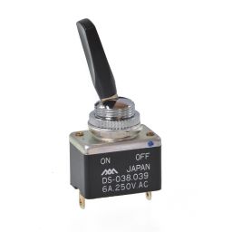 DS038 zwart On-Off 6A 250Vac 