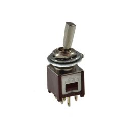 MS600A Mini toggle Switch dubbelpolig  ON-ON 3A-125VAC 