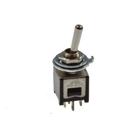 MS600B Mini toggle Switch dubbelpolig  ON-ON 3A-125VAC 