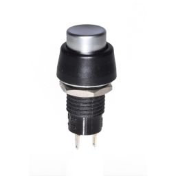DS-464 Drukknop zilver / zwart (ON)-OFF 3A-125V / 1A-250V 