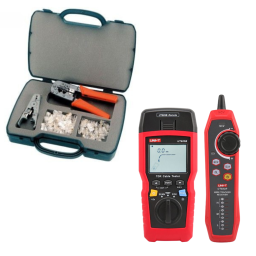 Professionele netwerk installatiekit met HT-2568 RJ- krimptangset en UT685B TDR- kabeltester 