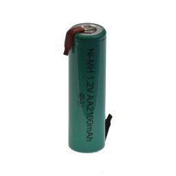 Herlaadbare AA-batterij met soldeerlippen - Ni-MH - 1,2V 2100mAh 