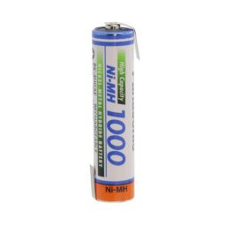 Herlaadbare AAA-batterij met soldeerlippen - Ni-MH - 1,2V 1000mAh 