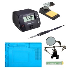 Soldeerkit met Weller soldeerstation, soldeermat, soldeertin & helpend handje - PRO 