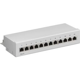 CAT 6 Mini/Desktop Patch Panel - 12 Poorten