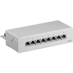 CAT 6 Mini/Desktop Patch Panel, 8 Poorten