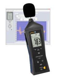 Decibelmeter Klasse II met datalogger, USB-interface, 30-130 dB, LCD-display 