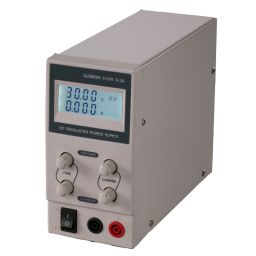 Compacte labovoeding met LCD display - 0-30V / 0-3A enkel 