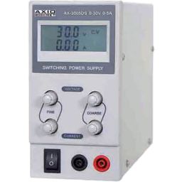 Compacte labovoeding met LCD display - 0-30V / 0-5A enkel 