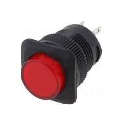 Enkelpolige drukknop rood (ON)-OFF 1,5A/250VAC 