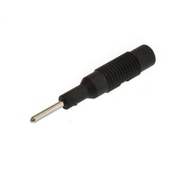 Overgang Banaanstekker - 4mm vrouw naar 2mm man - Zwart  MZS 2