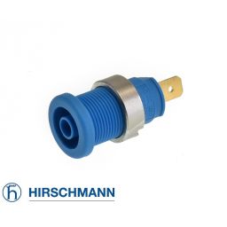 Geïsoleerde stekkerbus - Blauw - 4mm - Hirschman 