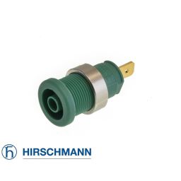 Geïsoleerde stekkerbus - Groen - 4mm - Hirschman  