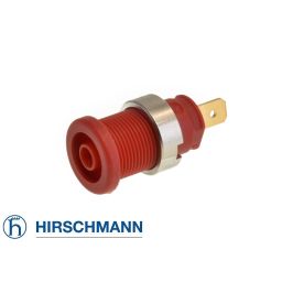 Geïsoleerde stekkerbus - Rood - 4mm - Hirschman  