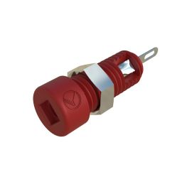 Geïsoleerde stekkerbus - Rood - 2mm - Hirschmann - MBI1 
