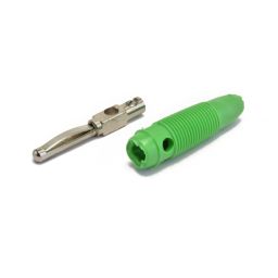 Banaanstekker - 4mm - Groen - Kabel uitvoering *** 