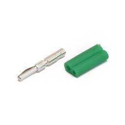 Banaanstekker - 2mm - Groen - Stapelbaar  Voor op kabel - Te solderen