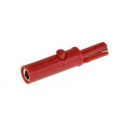 Geïsoleerde krokodillenklem 53mm - Rood - Met onplooibare huls 