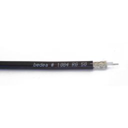 Cable coaxial RG58 CU 50 ohm noir. 4,8mm diamètre. 