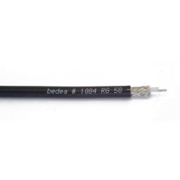 Coaxial cable  RG58 CU 50ohm black 4,8mm diameter 