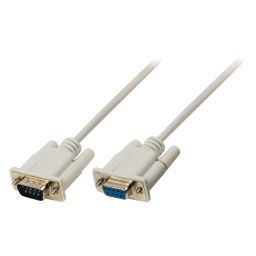 Seriële Kabel Sub-D 9 pins mannelijk naar Sub-D 9 pins vrouwelijk - 10 meter