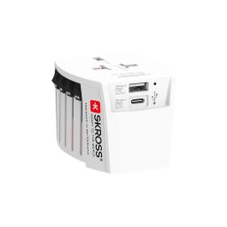 Reisadapter voor Europa, Australië, China, UK, USA & Japan - met 2 USB-stekkers 