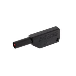 Veiligheidsstekker 4mm Zwart stapelbaar SLS425-SE/N 