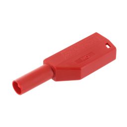 Veiligheidsstekker 4mm Rood stapelbaar SLQ-4N-46 