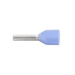Dubbele eindhuls voor 2x0,75 mm² blauw - 100 stuks 