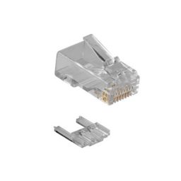 RJ45 8P/8C Cat6 modulaire connector voor ronde kabel met massieve of soepele aders. 