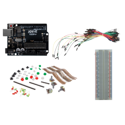 Startersbundel met UNO- R3- compatibel board, breadboard en componentenset 