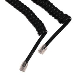 Modulair krulverlengsnoer 4/4 - Lengte: 2 meter zwart 