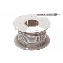 TV coaxkabel wit 75 ohm soepel 6,5mm diameter verliesarm 100m